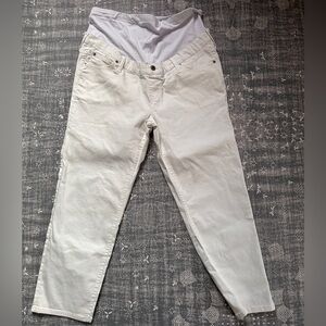 White Gap Maternity Cheeky Straight Jeans. Size 14